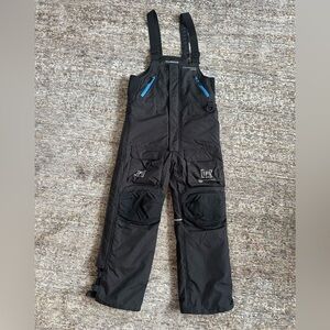 Icearmour by Clam Youth Size Large Ice Fishing Float Suit Bibs in Black and Blue